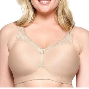 GLAMORISE tan MagicLift Seamless Firm Support Wirefree Bra 34B NWT